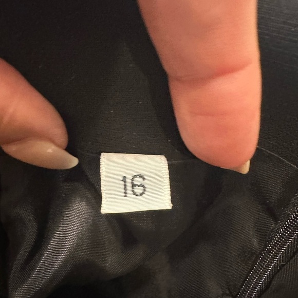 Vtg 80’s Daniela by Neicy’s Skirt Suit Black White Satin Rhinestone Lapel Sz 16 - Picture 10 of 14